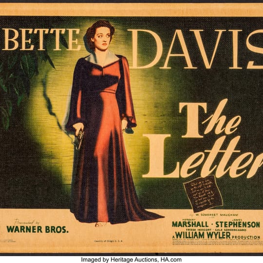#15: The Letter (1940) (dir. William Wyler)